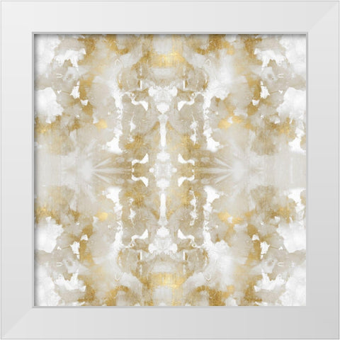 Resonate in Gold I White Modern Wood Framed Art Print by Blake, Madeline