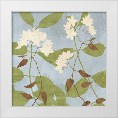 Secret Garden I White Modern Wood Framed Art Print by Lange, Erin