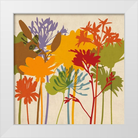 Colorful Bloom II White Modern Wood Framed Art Print by Lange, Erin