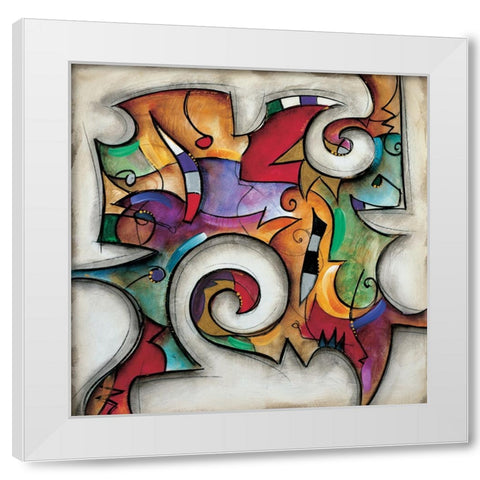 Swirl I White Modern Wood Framed Art Print by Waugh, Eric