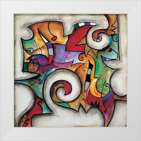 Swirl I White Modern Wood Framed Art Print by Waugh, Eric