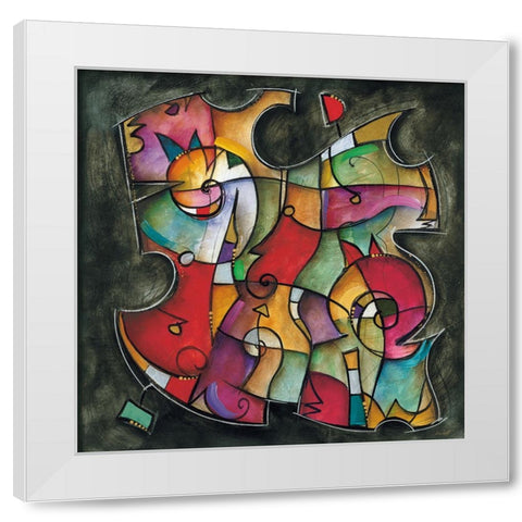 Noir Duet I White Modern Wood Framed Art Print by Waugh, Eric