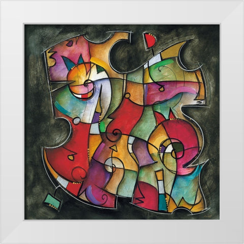 Noir Duet I White Modern Wood Framed Art Print by Waugh, Eric