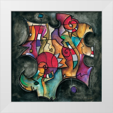 Noir Duet II White Modern Wood Framed Art Print by Waugh, Eric