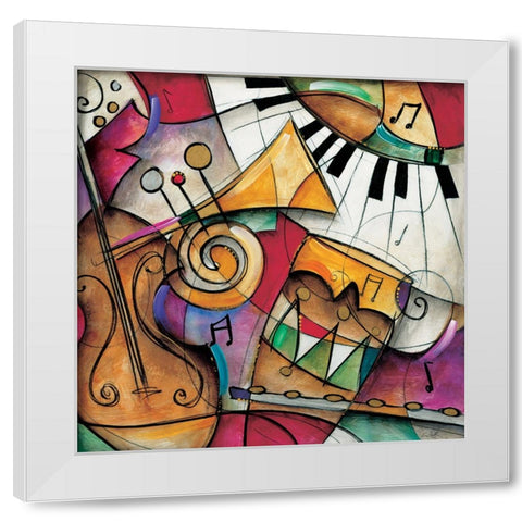 Jazz it Up I White Modern Wood Framed Art Print by Waugh, Eric