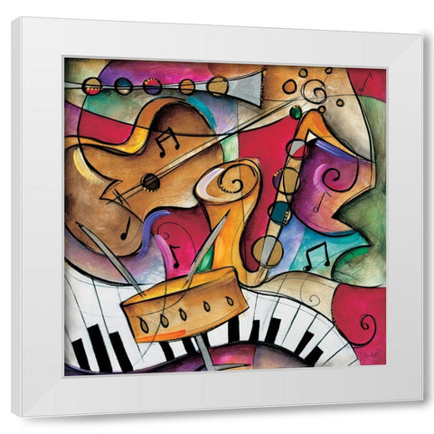 Jazz it Up II White Modern Wood Framed Art Print by Waugh, Eric