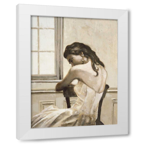 Meditando White Modern Wood Framed Art Print by Scala, Gualtiero Bassi