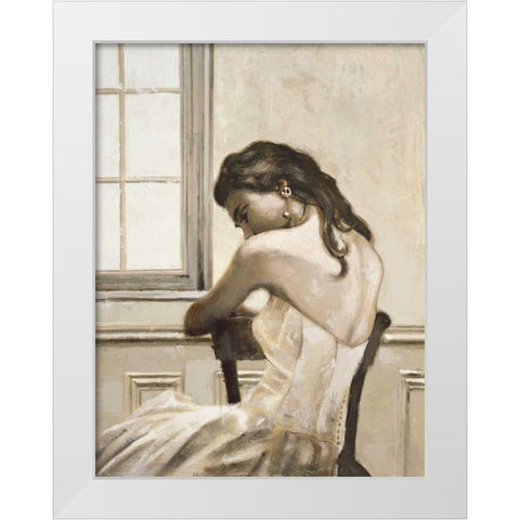 Meditando White Modern Wood Framed Art Print by Scala, Gualtiero Bassi
