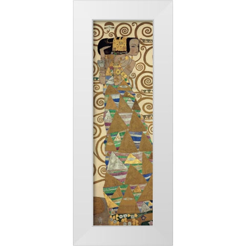 Expectation White Modern Wood Framed Art Print by Klimt, Gustav