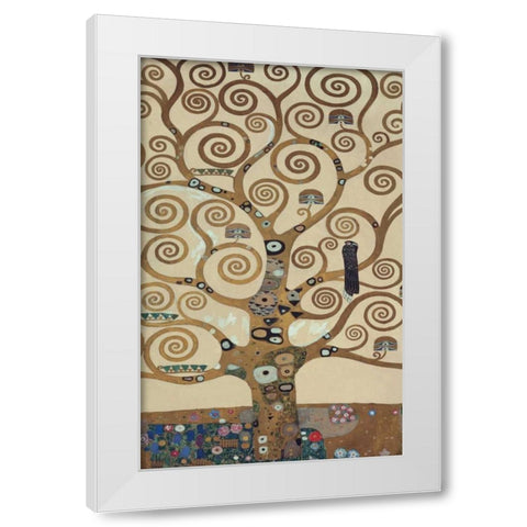 The Tree of Life White Modern Wood Framed Art Print by Klimt, Gustav