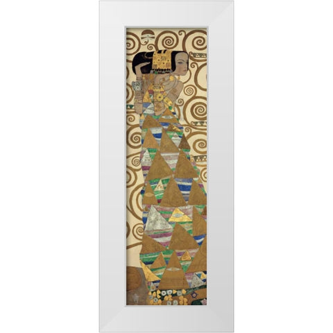 Expectation White Modern Wood Framed Art Print by Klimt, Gustav