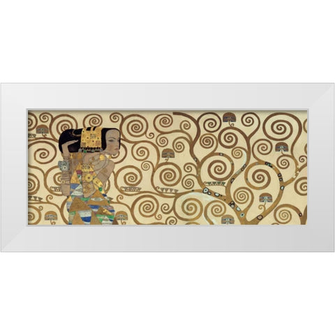 Expectation White Modern Wood Framed Art Print by Klimt, Gustav