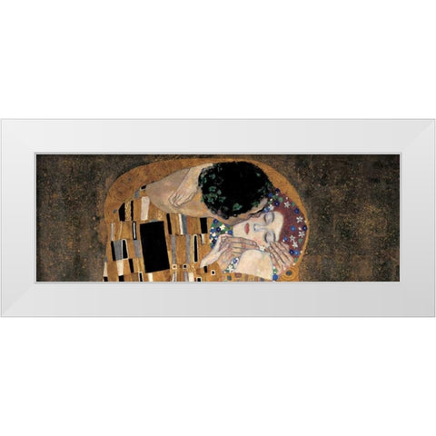 Il bacio White Modern Wood Framed Art Print by Klimt, Gustav