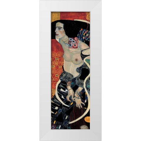 Judith II White Modern Wood Framed Art Print by Klimt, Gustav