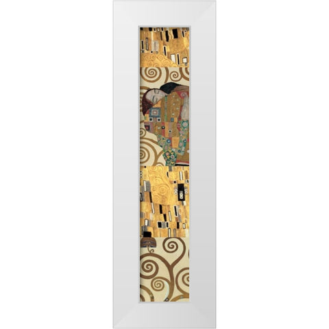 Klimt Panel I White Modern Wood Framed Art Print by Klimt, Gustav