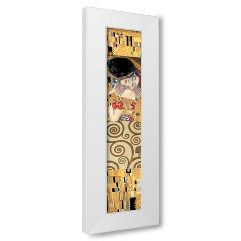Klimt Panel II White Modern Wood Framed Art Print by Klimt, Gustav