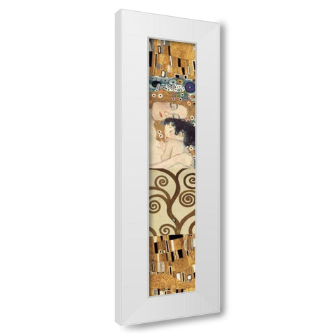 Klimt Panel IV White Modern Wood Framed Art Print by Klimt, Gustav