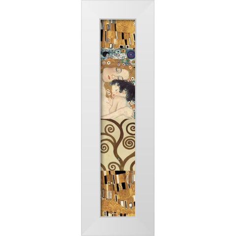 Klimt Panel IV White Modern Wood Framed Art Print by Klimt, Gustav