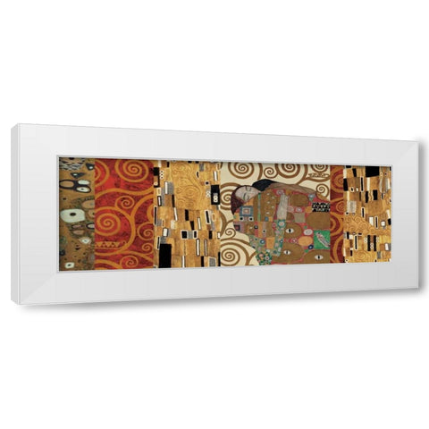 Klimt Deco White Modern Wood Framed Art Print by Klimt, Gustav