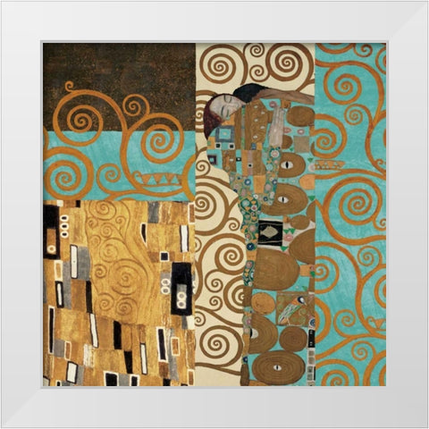 Klimt III 150th Anniversary - Fulfillment White Modern Wood Framed Art Print by Klimt, Gustav