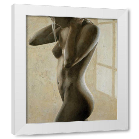 In penombra II White Modern Wood Framed Art Print by Mariani, Giorgio