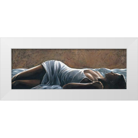 Sognando White Modern Wood Framed Art Print by Mariani, Giorgio