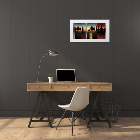 The Glow I White Modern Wood Framed Art Print by Williams, Gregory