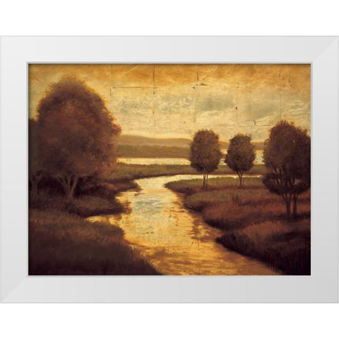 The Waters Edge II White Modern Wood Framed Art Print by Williams, Gregory