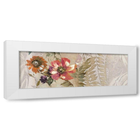 Florilege II White Modern Wood Framed Art Print by Simon, Helene