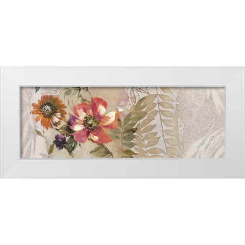 Florilege II White Modern Wood Framed Art Print by Simon, Helene