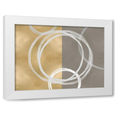 Unity White on Gold I White Modern Wood Framed Art Print by Harris, Natalie