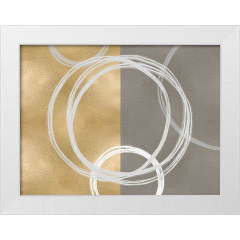 Unity White on Gold I White Modern Wood Framed Art Print by Harris, Natalie