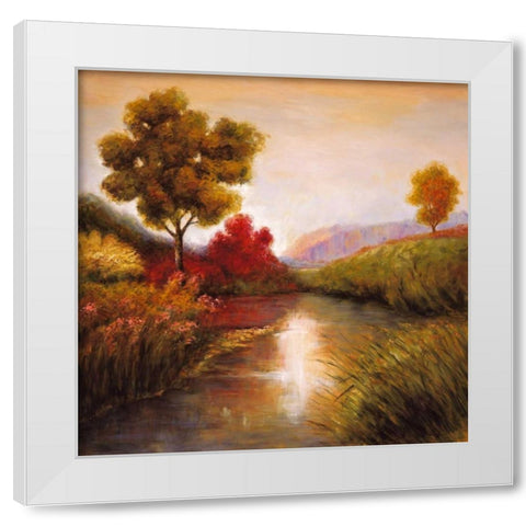 Idyllic I White Modern Wood Framed Art Print by Leonard, Jeffrey