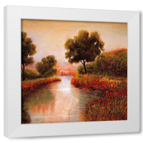 Idyllic II White Modern Wood Framed Art Print by Leonard, Jeffrey