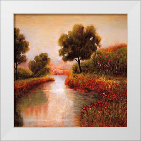 Idyllic II White Modern Wood Framed Art Print by Leonard, Jeffrey