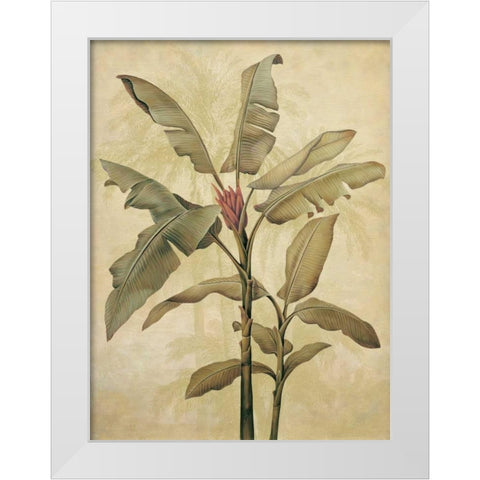 Palms of the Tropics I White Modern Wood Framed Art Print by Deveraux, Jill