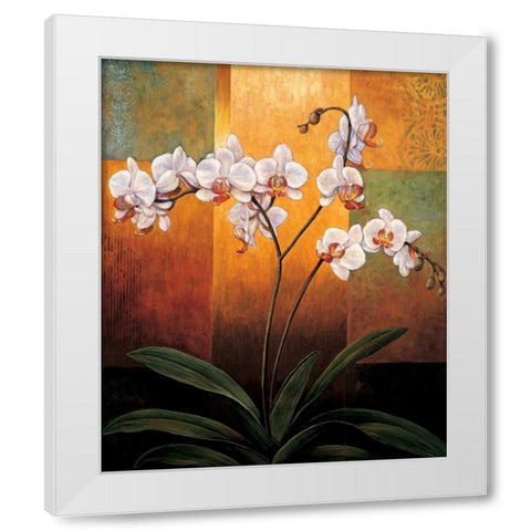 Orchids White Modern Wood Framed Art Print by Deveraux, Jill
