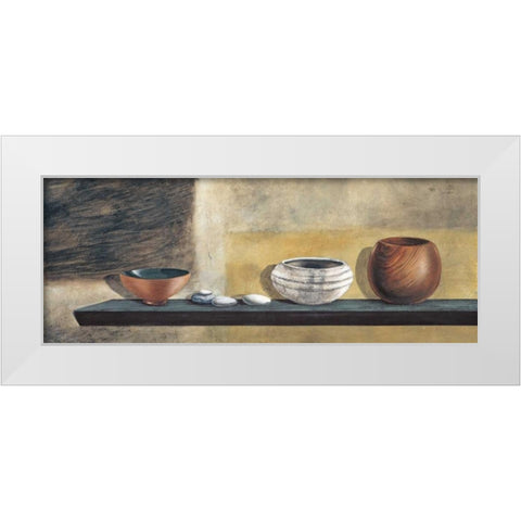Ethnic Collection I White Modern Wood Framed Art Print by Ross, Yuki