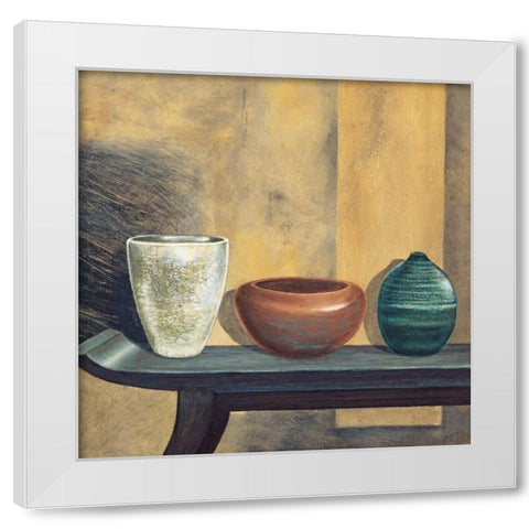 Asian Collection I White Modern Wood Framed Art Print by Ross, Yuki