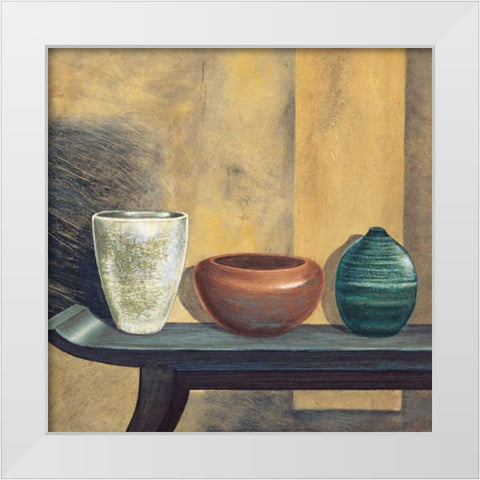 Asian Collection I White Modern Wood Framed Art Print by Ross, Yuki