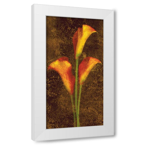 Callas White Modern Wood Framed Art Print by Seba, John