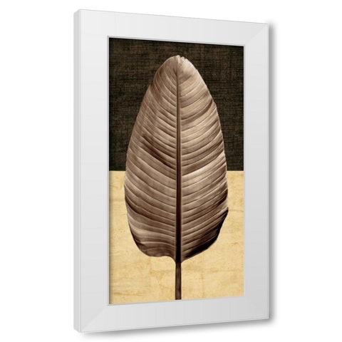 Palm Leaf II White Modern Wood Framed Art Print by Seba, John