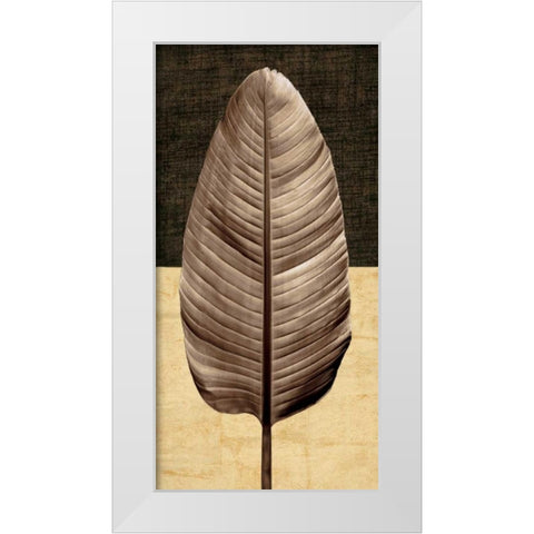 Palm Leaf II White Modern Wood Framed Art Print by Seba, John