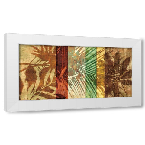 Palm Shadows I White Modern Wood Framed Art Print by Seba, John