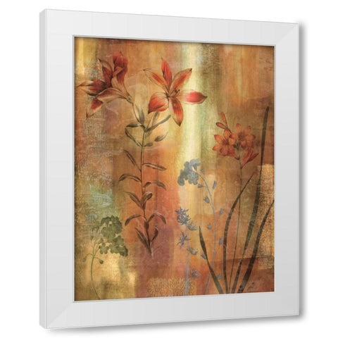Tulip Garden I White Modern Wood Framed Art Print by Seba, John