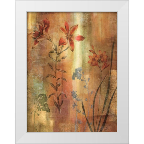 Tulip Garden I White Modern Wood Framed Art Print by Seba, John