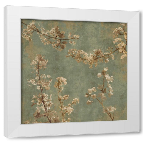Morning Blossom I White Modern Wood Framed Art Print by Seba, John