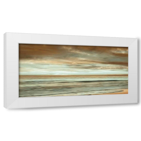 The Surf White Modern Wood Framed Art Print by Seba, John