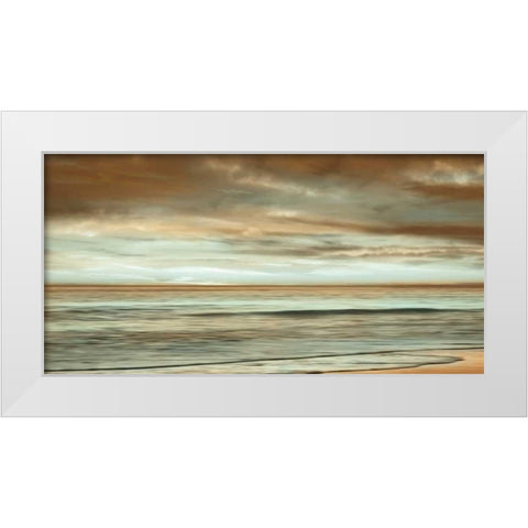 The Surf White Modern Wood Framed Art Print by Seba, John