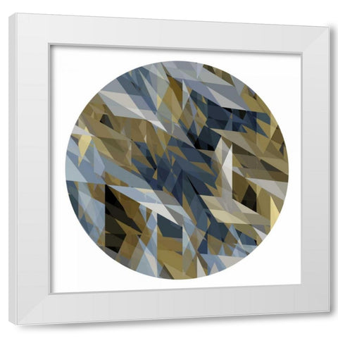 Facets in the Round II White Modern Wood Framed Art Print by Tatum, Jan